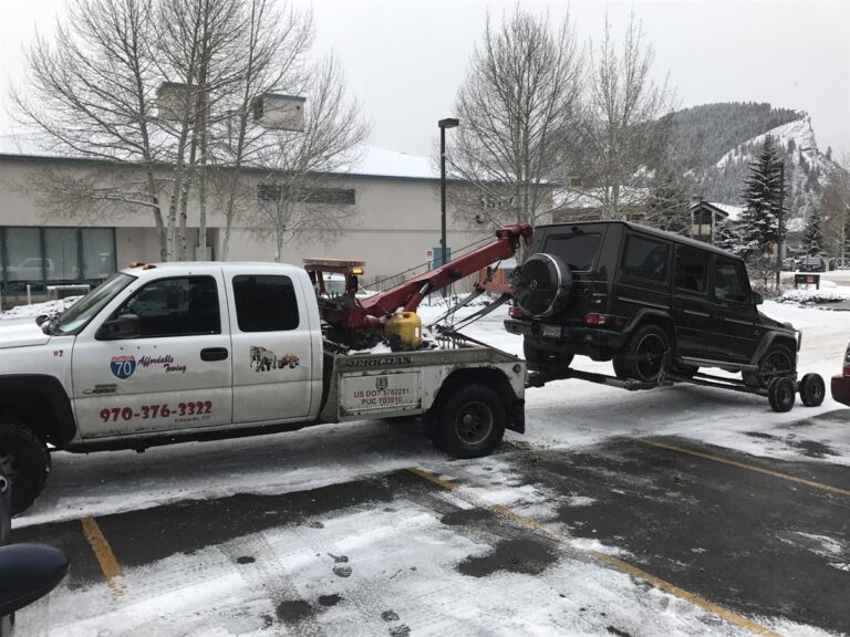 Affordable Towing tow truck job in Eagle County, Colorado, photo taken December 2016