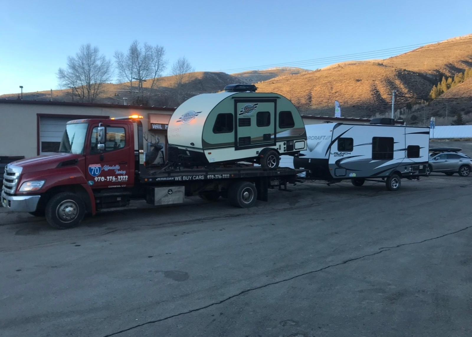 Affordable Towing flatbed tow truck serving Beaver Creek, Colorado